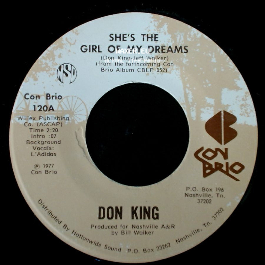 Don King - Dancing Across My Memory / She's The Girl Of My Dreams side B