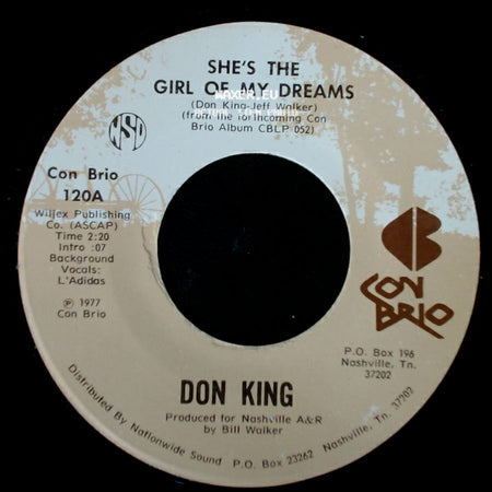 Don King - Dancing Across My Memory / She's The Girl Of My Dreams side B