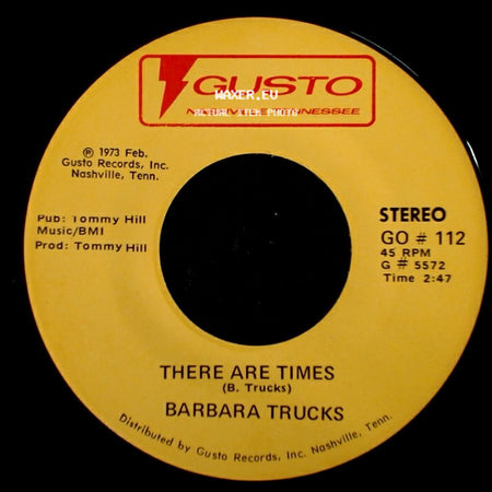 Barbara Trucks - There Are Times / Blue Eyes Crying In The Rain side A