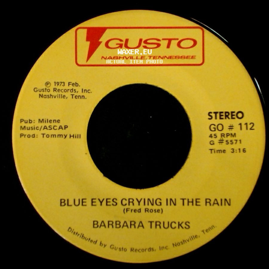 Barbara Trucks - There Are Times / Blue Eyes Crying In The Rain side B