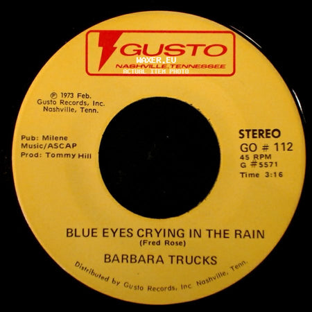 Barbara Trucks - There Are Times / Blue Eyes Crying In The Rain side B