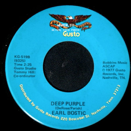 Earl Bostic - Smoke Rings / Deep Purple side B