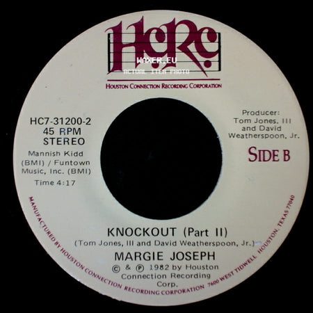 Margie Joseph - Knockout / Knockout (Part Ii) side B