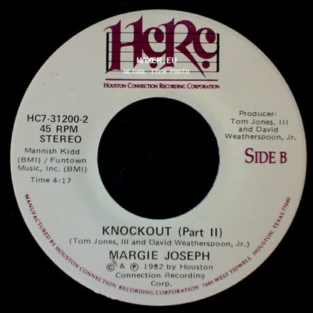 Margie Joseph - Knockout / Knockout (Part Ii) side B