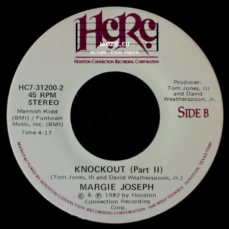 Margie Joseph - Knockout / Knockout (Part Ii) side B