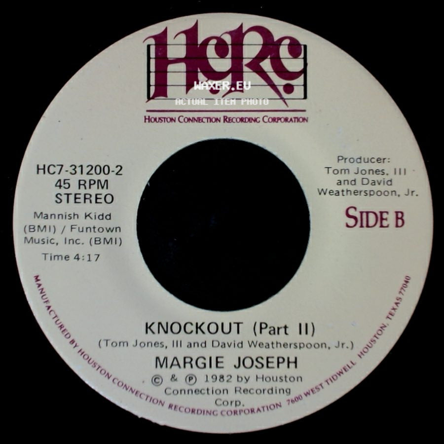 Margie Joseph - Knockout / Knockout (Part Ii) side B