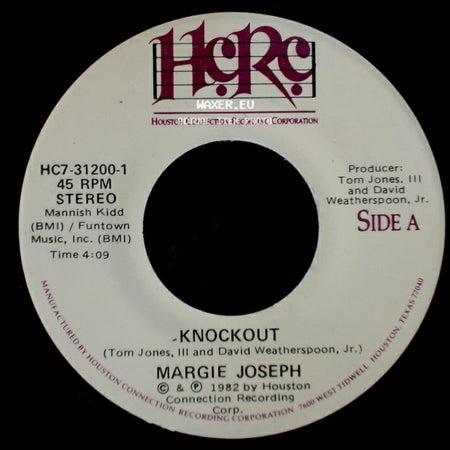Margie Joseph - Knockout / Knockout (Part Ii) side A
