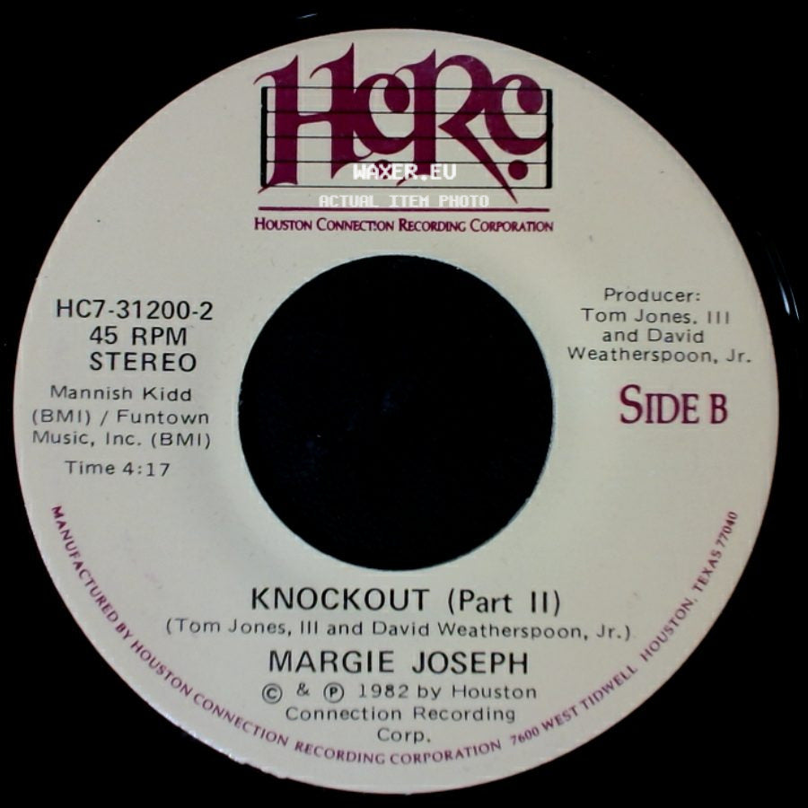 Margie Joseph - Knockout / Knockout (Part Ii) side B