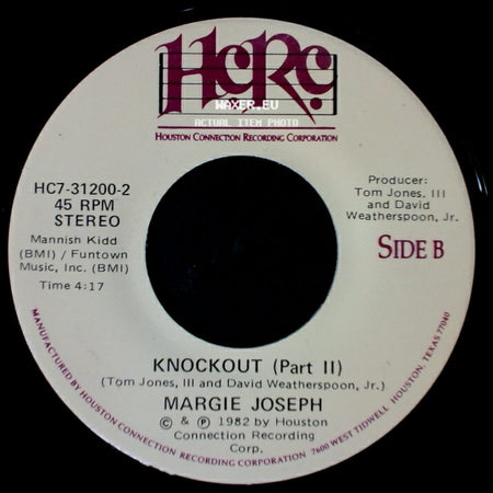 Margie Joseph - Knockout / Knockout (Part Ii) side B