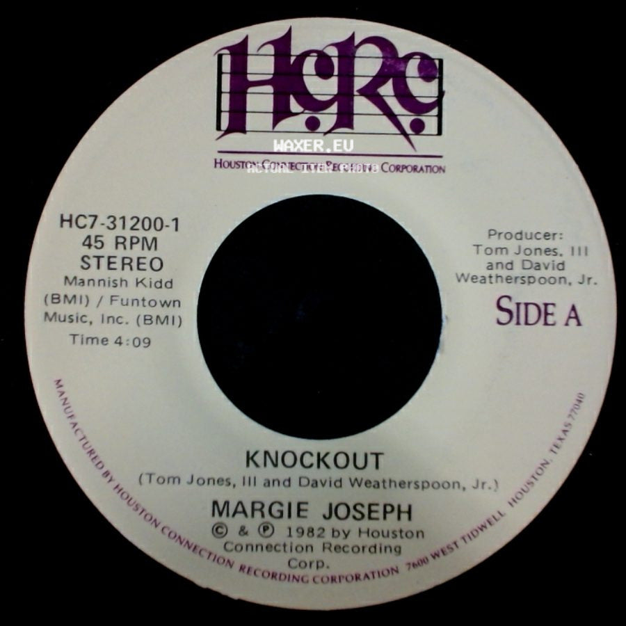 Margie Joseph - Knockout / Knockout (Part Ii) side A