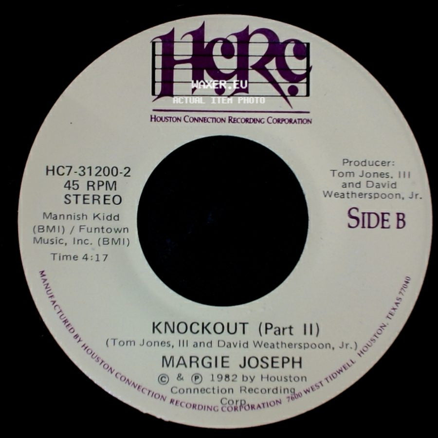 Margie Joseph - Knockout / Knockout (Part Ii) side B