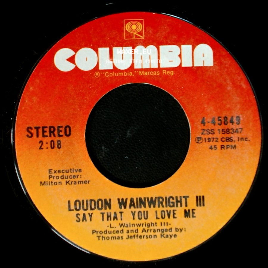 Loudon Wainwright Iii - New Paint / Say That You Love Me side B