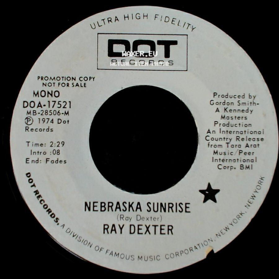 Ray Dexter - Nebraska Sunrise / Nebraska Sunrise side A