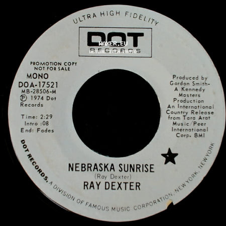 Ray Dexter - Nebraska Sunrise / Nebraska Sunrise side A
