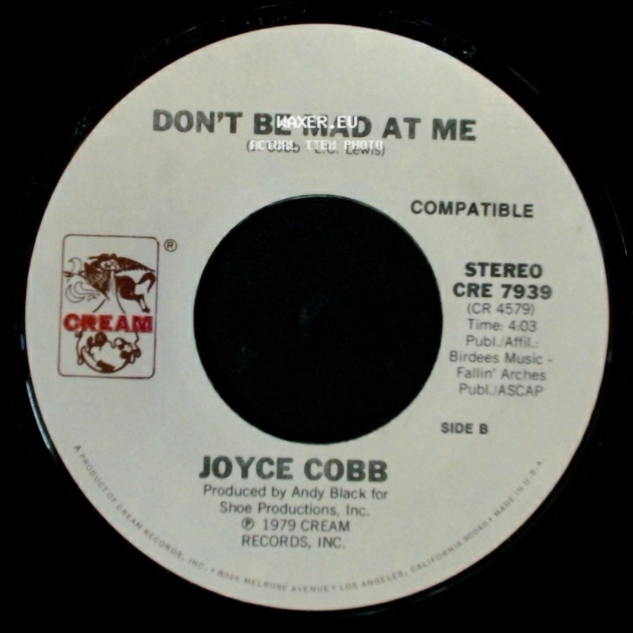Joyce Cobb - Dig The Gold / Don't Be Mad At Me side B