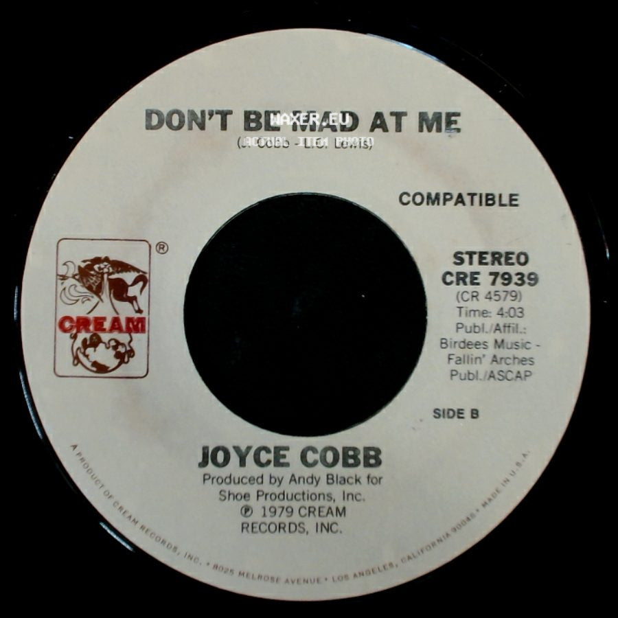 Joyce Cobb - Dig The Gold / Don't Be Mad At Me side B