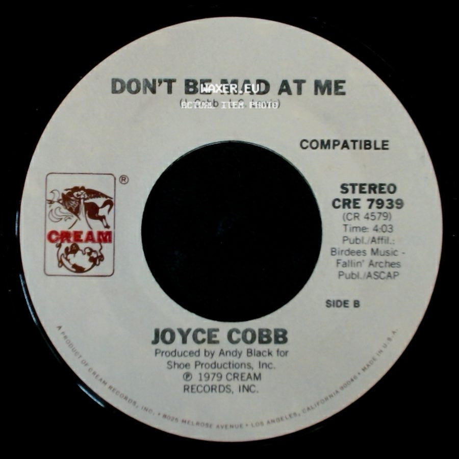 Joyce Cobb - Dig The Gold / Don't Be Mad At Me side B