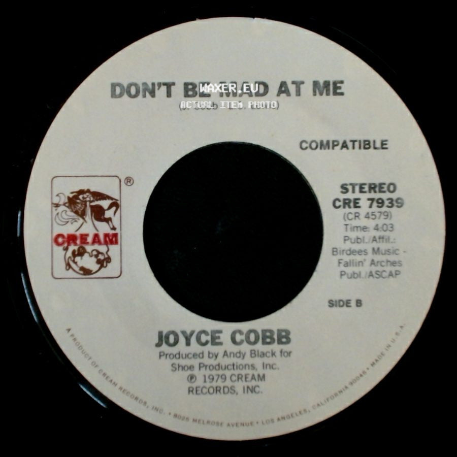 Joyce Cobb - Dig The Gold / Don't Be Mad At Me side B