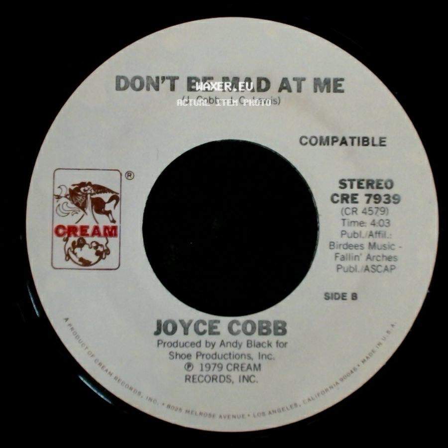 Joyce Cobb - Dig The Gold / Don't Be Mad At Me side B