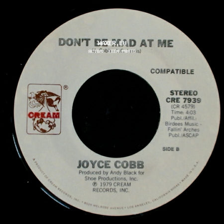 Joyce Cobb - Dig The Gold / Don't Be Mad At Me side B