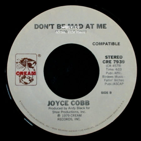 Joyce Cobb - Dig The Gold / Don't Be Mad At Me side B