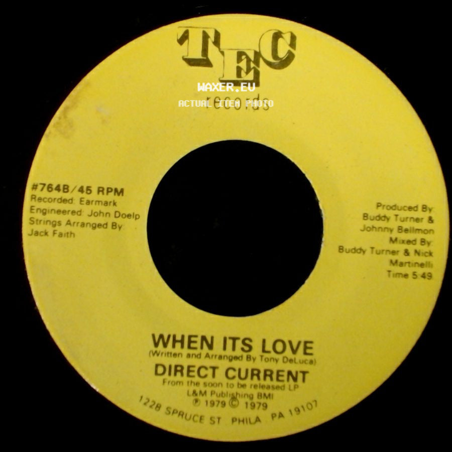 Direct Current - When Its Love / When Its Love side A