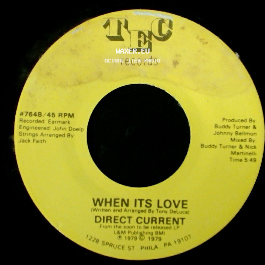 Direct Current - When Its Love / When Its Love side B