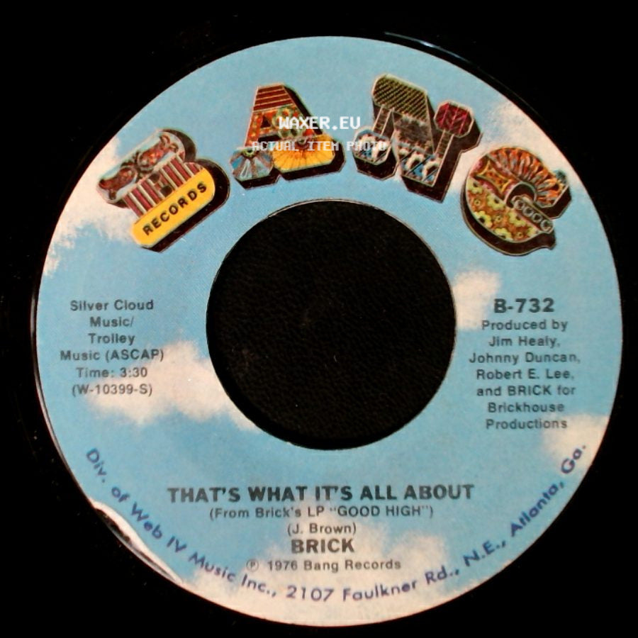 Brick - Can't Wait (Tick Tock) / That's What It's All About side B