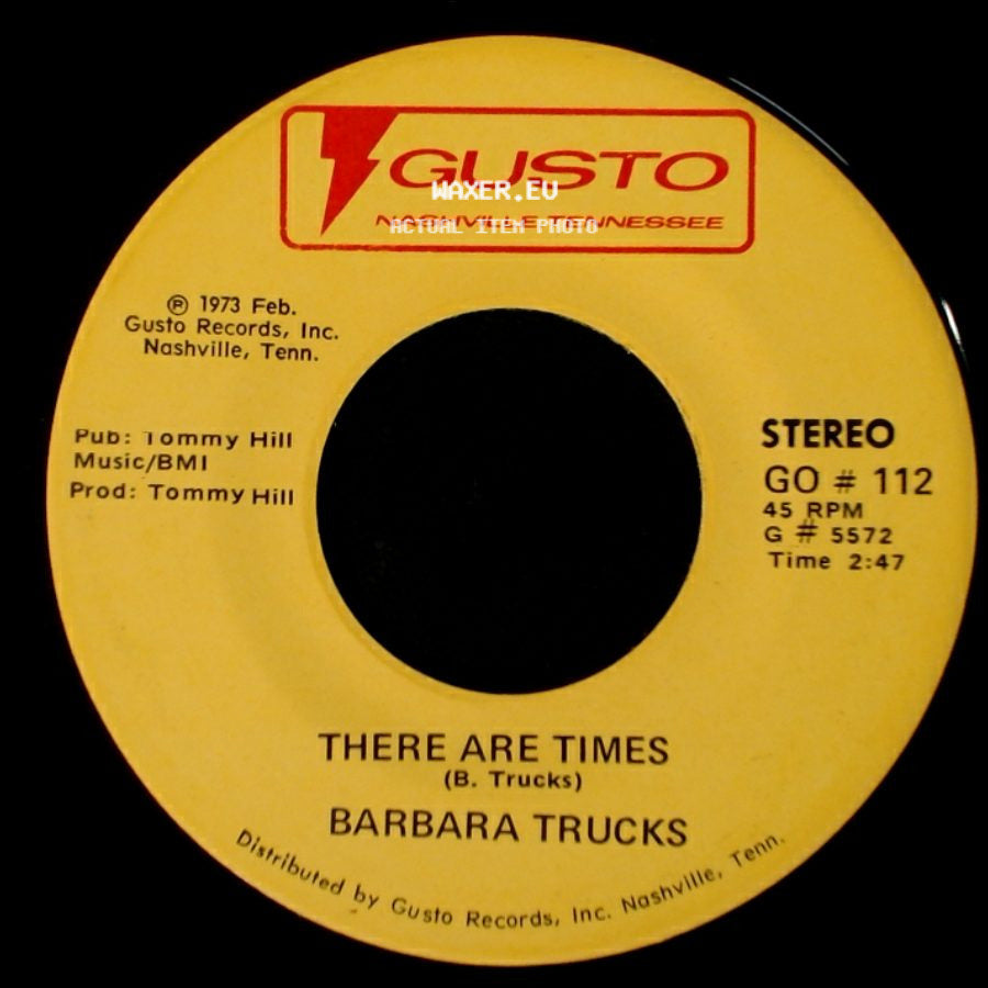 Barbara Trucks - Blue Eyes Crying In The Rain / There Are Times side B