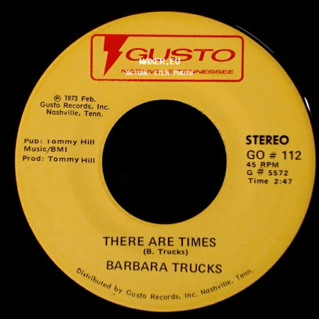 Barbara Trucks - Blue Eyes Crying In The Rain / There Are Times side B