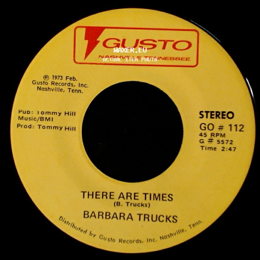 Barbara Trucks - Blue Eyes Crying In The Rain / There Are Times side B