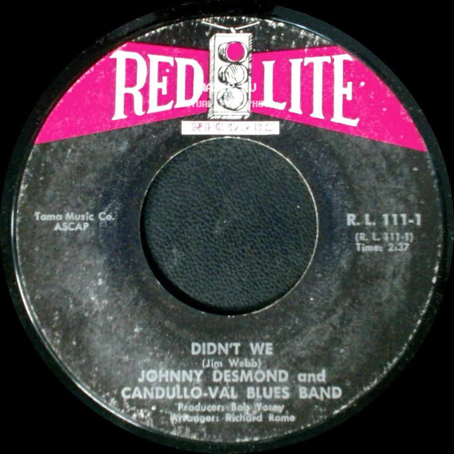 Johnny Desmond / Johnny Desmond And Candullo-Val Blues Band - Red Lips / Didn't We side B
