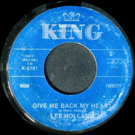 Lee Holland - Give Me Back My Heart / Let's Stay Together side A