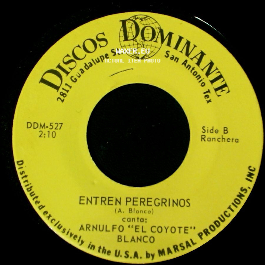 Arnulfo "El Coyote" Blanco - Cruel Navidad / Entren Peregrinos side B
