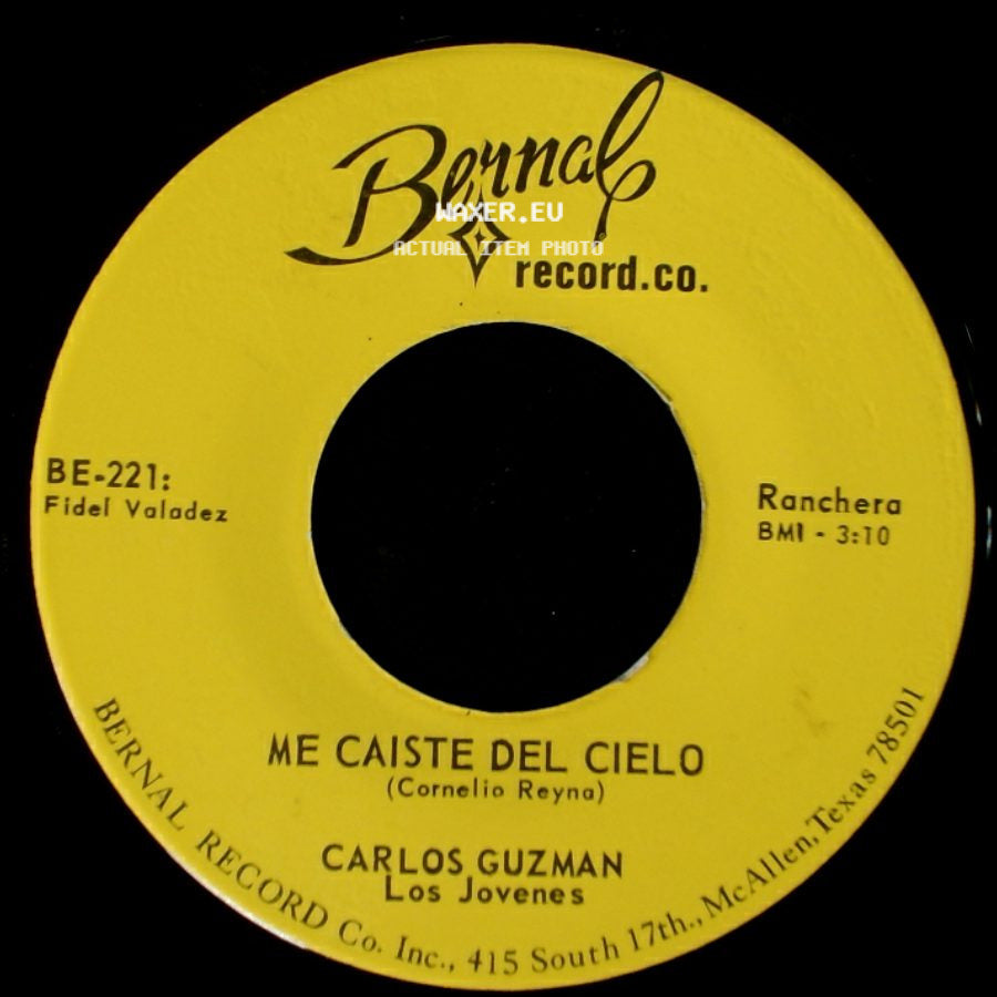 Carlos Guzman - Me Cai De La Nube / Me Caiste Del Cielo side B