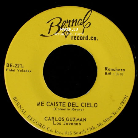Carlos Guzman - Me Cai De La Nube / Me Caiste Del Cielo side B