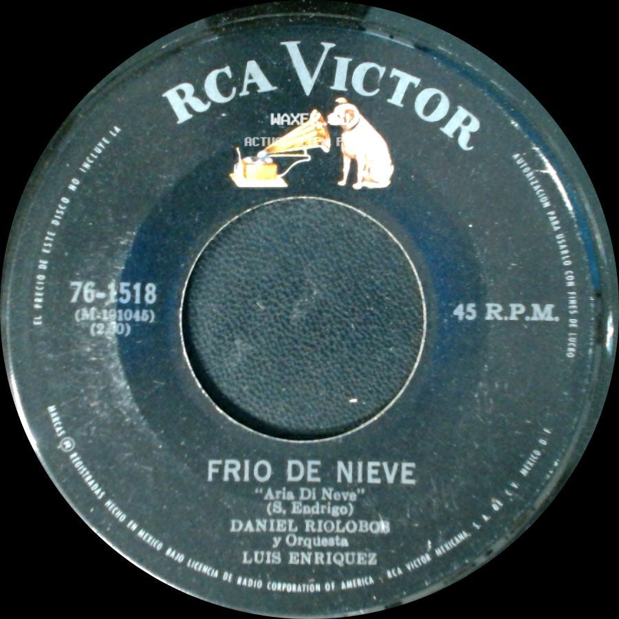 Daniel Riolobos Y Orquesta Luis Enriquez / Daniel Riolobos - Frio De Nieve / Linda Jacqueline side A