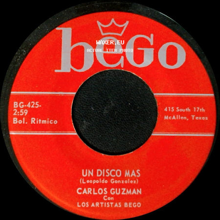 Carlos Guzman Con Los Artistas Bego - Un Disco Mas / Perdoname side A