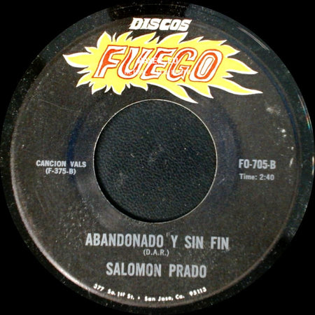 Salomon Prado - El Contrabando Del Paso / Abandonado Y Sin Fin side B