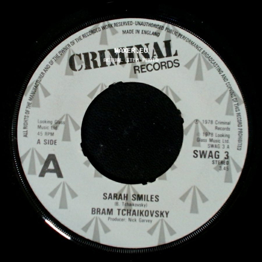 Bram Tchaikovsky - Sarah Smiles / Turn On The Light side A