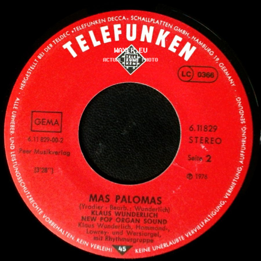 Klaus Wunderlich - Tico Tico / Mas Palomas side B