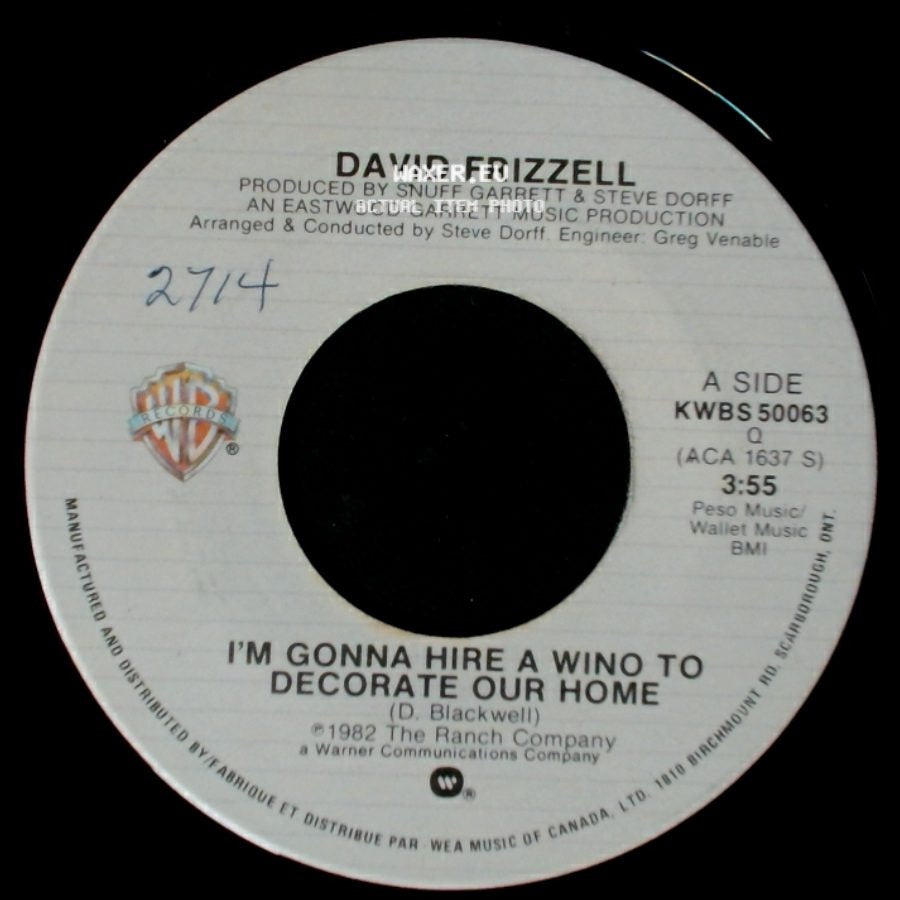 David Frizzell - I'm Gonna Hire A Wino To Decorate Our Home / She's Up To All Her Old Tricks Again side A