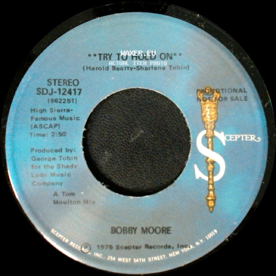Bobby Moore - Try To Hold On (Disco Version) / Try To Hold On side B