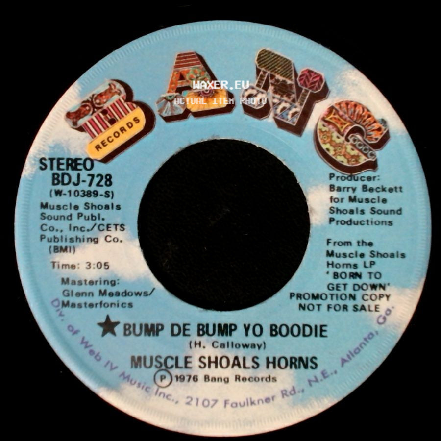 Muscle Shoals Horns - Bump De Bump Yo Boodie / Bump De Bump Yo Boodie side A