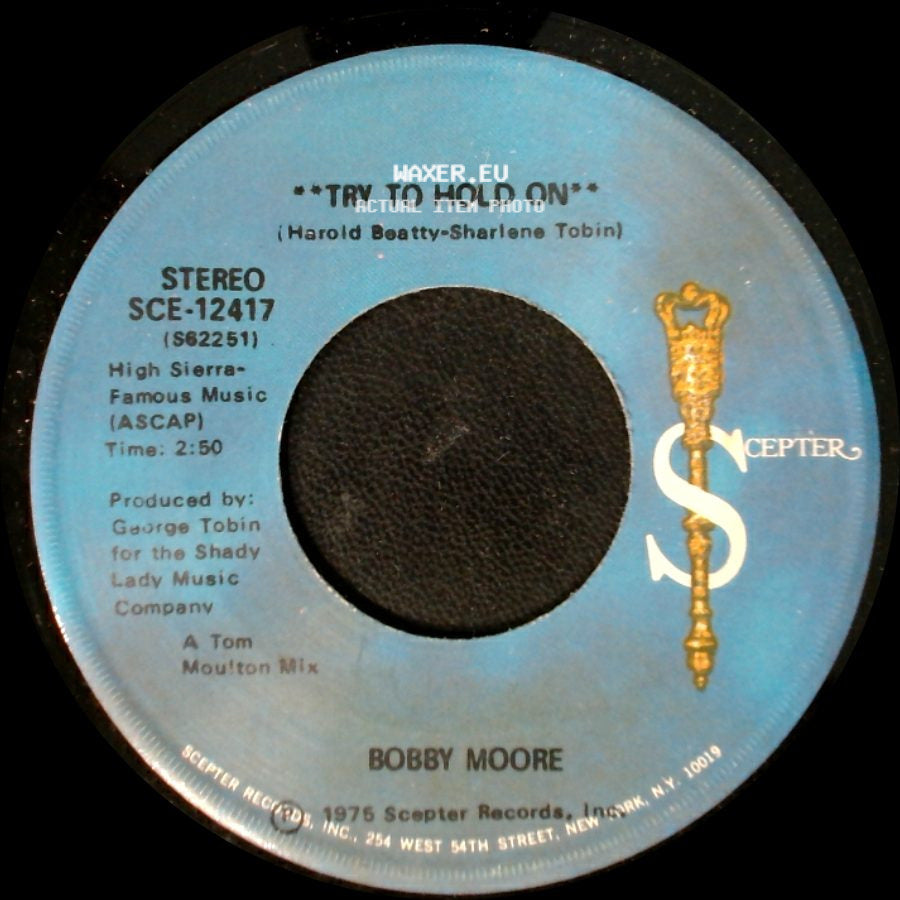 Bobby Moore - Try To Hold On (Disco Version) / Try To Hold On side B
