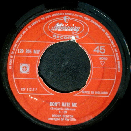 Brook Benton - Two Tickets To Paradise / Don't Hate Me side B