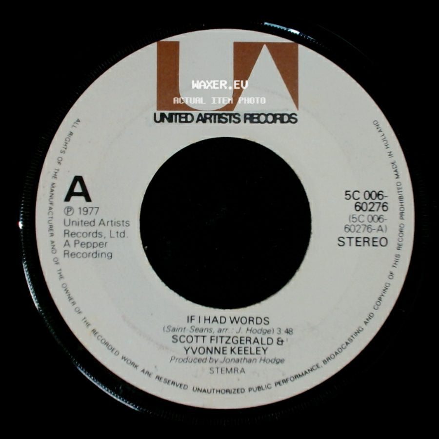 Scott Fitzgerald With The St. Thomas Moore School Choir / Scott Fitzgerald & Yvonne Keeley - This Time Of Year / If I Had Words side B