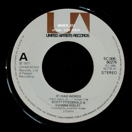 Scott Fitzgerald With The St. Thomas Moore School Choir / Scott Fitzgerald & Yvonne Keeley - This Time Of Year / If I Had Words side B