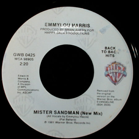Emmylou Harris - Mister Sandman (New Mix) / Tennessee Rose side A