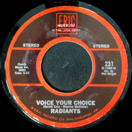 Radiants - It Ain't No Big Thing / Voice Your Choice side B